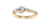 Round and Pear Cut 3 Stone Diamond Engagement Ring