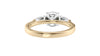 Round and Pear Cut 3 Stone Diamond Engagement Ring
