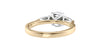 Round and Pear Cut 3 Stone Diamond Engagement Ring