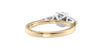 Round and Pear Cut 3 Stone Diamond Engagement Ring