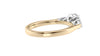 Round and Pear Cut 3 Stone Diamond Engagement Ring