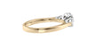 Round and Pear Cut 3 Stone Diamond Engagement Ring