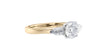 Round and Pear Cut 3 Stone Diamond Engagement Ring