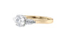 Round and Pear Cut 3 Stone Diamond Engagement Ring