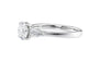 Round and Pear Cut 3 Stone Diamond Engagement Ring