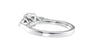 Round and Pear Cut 3 Stone Diamond Engagement Ring