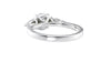 Round and Pear Cut 3 Stone Diamond Engagement Ring
