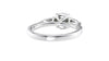 Round and Pear Cut 3 Stone Diamond Engagement Ring