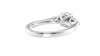 Round and Pear Cut 3 Stone Diamond Engagement Ring