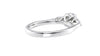 Round and Pear Cut 3 Stone Diamond Engagement Ring