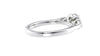 Round and Pear Cut 3 Stone Diamond Engagement Ring