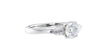 Round and Pear Cut 3 Stone Diamond Engagement Ring