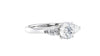 Round and Pear Cut 3 Stone Diamond Engagement Ring