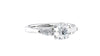 Round and Pear Cut 3 Stone Diamond Engagement Ring