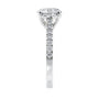 1.50ct laboratory grown diamond solitaire engagement ring with diamond set band white gold end view.