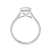 1.50ct laboratory grown diamond solitaire engagement ring with diamond set band white gold side view.