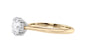Round Solitaire Hidden Halo Diamond Engagement Ring