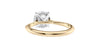 Round Solitaire Hidden Halo Diamond Engagement Ring