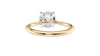 Round Solitaire Hidden Halo Diamond Engagement Ring