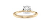Round Solitaire Hidden Halo Diamond Engagement Ring
