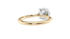 Round Solitaire Hidden Halo Diamond Engagement Ring