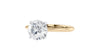 Round Solitaire Hidden Halo Diamond Engagement Ring