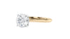 Round Solitaire Hidden Halo Diamond Engagement Ring