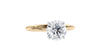 Round Solitaire Hidden Halo Diamond Engagement Ring