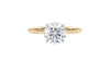 Round Solitaire Hidden Halo Diamond Engagement Ring