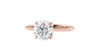 Round Solitaire Hidden Halo Diamond Engagement Ring