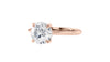 Round Solitaire Hidden Halo Diamond Engagement Ring