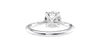 Round Solitaire Hidden Halo Diamond Engagement Ring