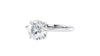 Round Solitaire Hidden Halo Diamond Engagement Ring