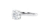 Round Solitaire Hidden Halo Diamond Engagement Ring