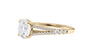 Round Solitaire Split Diamond Band Engagement Ring