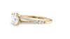 Round Solitaire Split Diamond Band Engagement Ring