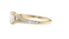 Round Solitaire Split Diamond Band Engagement Ring