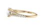 Round Solitaire Split Diamond Band Engagement Ring
