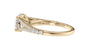 Round Solitaire Split Diamond Band Engagement Ring