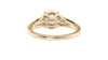 Round Solitaire Split Diamond Band Engagement Ring
