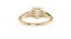 Round Solitaire Split Diamond Band Engagement Ring