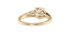 Round Solitaire Split Diamond Band Engagement Ring