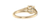 Round Solitaire Split Diamond Band Engagement Ring