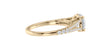 Round Solitaire Split Diamond Band Engagement Ring