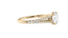 Round Solitaire Split Diamond Band Engagement Ring