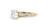 Round Solitaire Split Diamond Band Engagement Ring