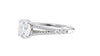 Round Solitaire Split Diamond Band Engagement Ring