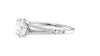 Round Solitaire Split Diamond Band Engagement Ring