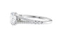 Round Solitaire Split Diamond Band Engagement Ring