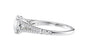 Round Solitaire Split Diamond Band Engagement Ring